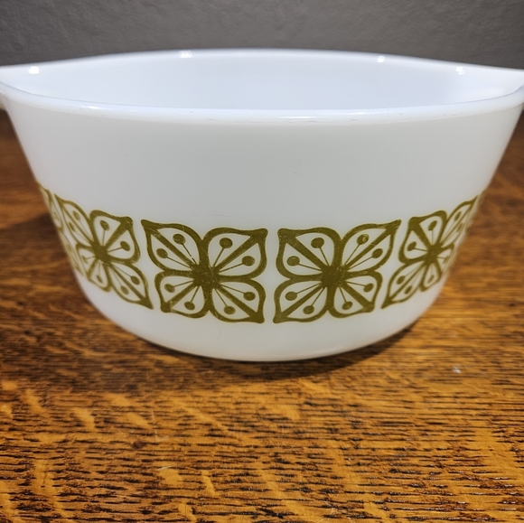 PYREX Autumn Floral Verde Casserole Dish 474-B 1.5 QT - Picture 2 of 9